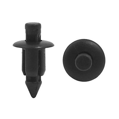 Push Rivet Clips Rivet Fasteners Trim Clips Plastic Black Molding 6mm Car Pack of 50