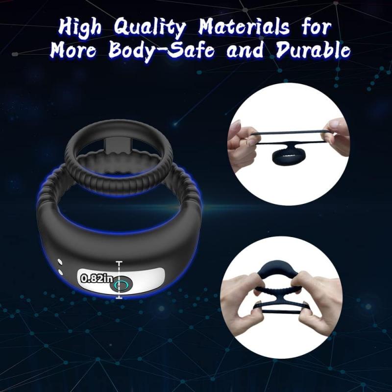 Vibrating Cock Ring Vibrator Penis Rings Male Adult Sex Toys for Couples Pleasure Games Silicone Penis Ring Cock Rings for Men Erection Sex Products