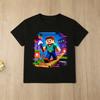 Funny Roblox Block Game Inspired Kids TShirt 3D Cartoon Print Breathable Cotton Tee for Children