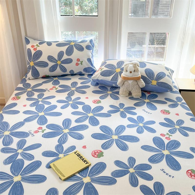 Sheet Single Piece Cotton Mattress Cover Children's Non-slip Bedspread Bag Simmons Protective Cover Cartoon Sheet Bed Bundle
