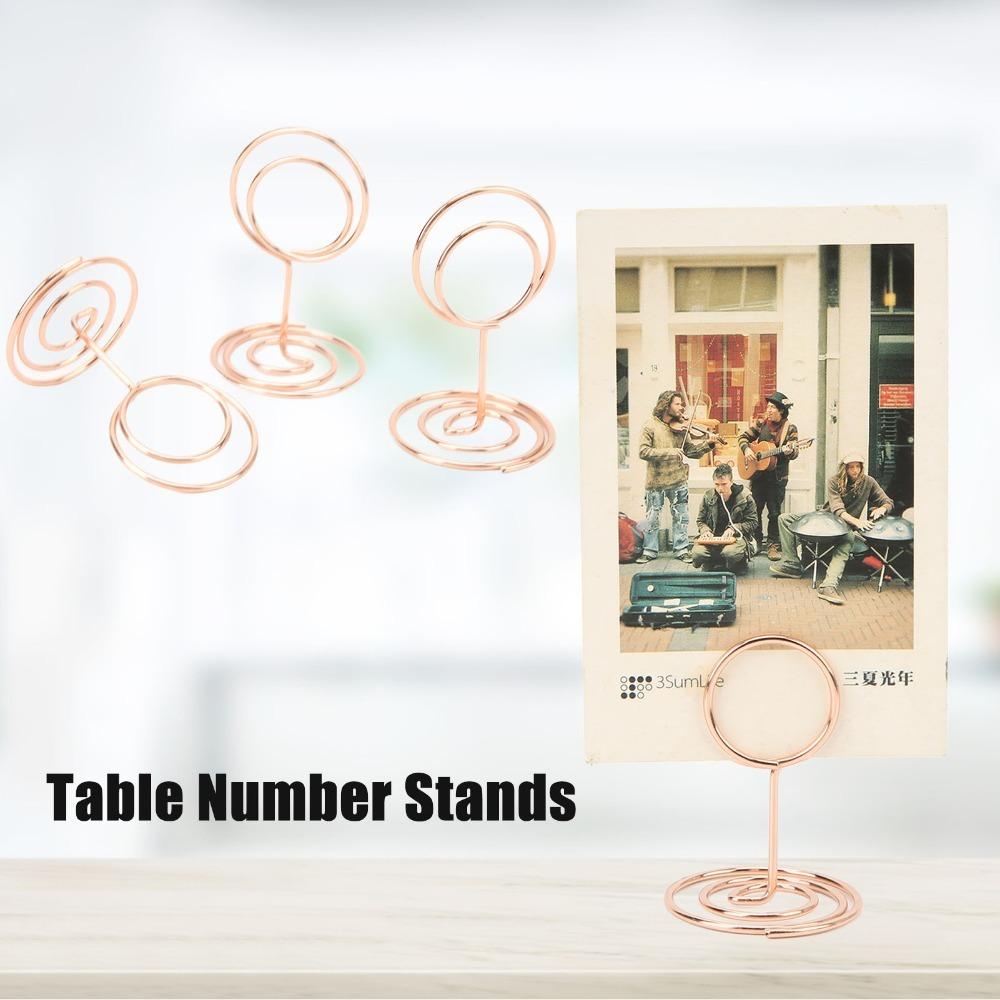 20Pc Stable Table Number Stands Gold/Rose Gold Table Number Holder Place Card Holder Wedding Party