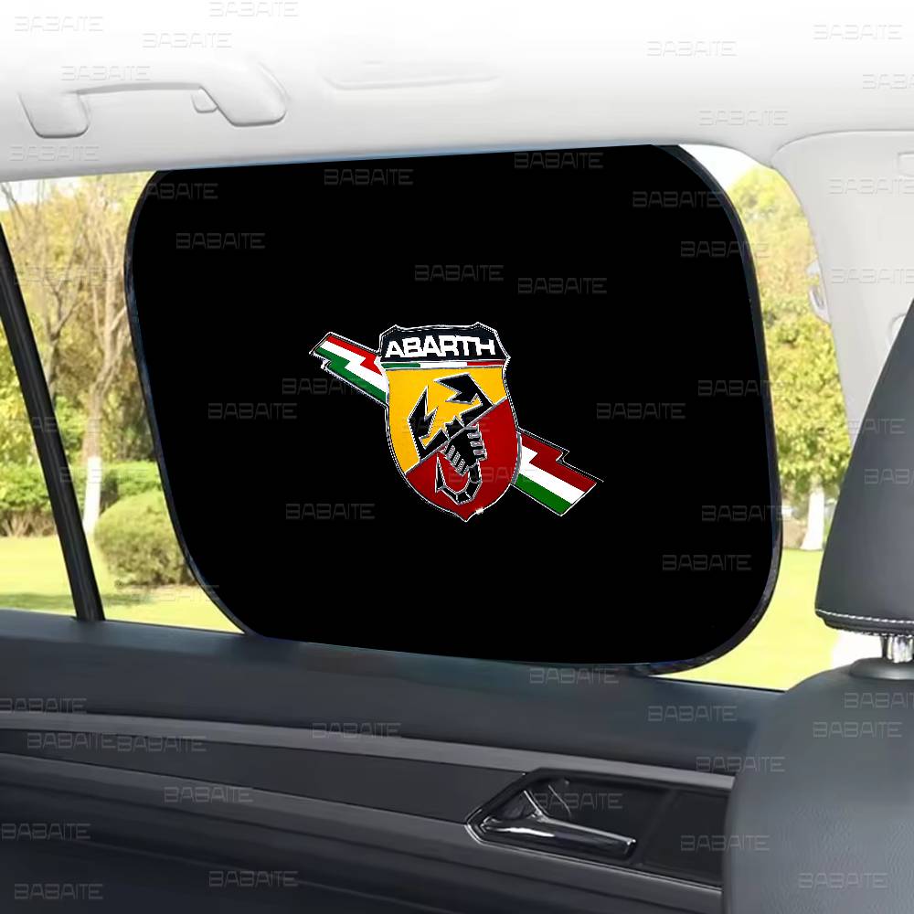 A-AbarthS-S Car Side Window Sunshade Sun Block Film Cloth Sun Visor UV Protection Window Curtain Car Sun Shade Cover