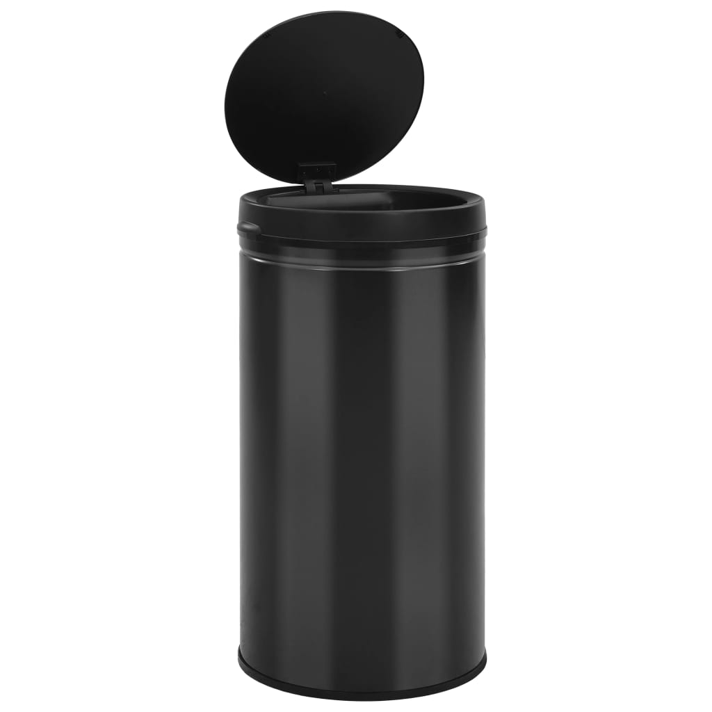 vidaXL Automatischer Sensor-Mülleimer 60 L Kohlenstoffstahl Schwarz