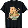 Cute Kawaii Capybara Eating Japanese Ramen Tee Unisex-Adults Anime Lovers T-Shirt LTDV Mens Womens Tank Top Sweatshirt Hoodie Longsleeve 143 Black