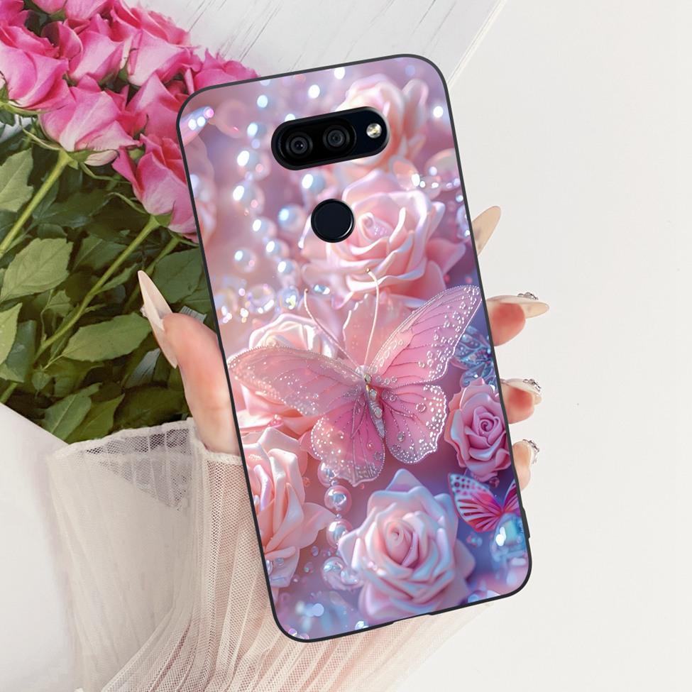 Hülle Für LG K40S 2019 Cover Ästhetisch Niedliche Katze Mode Lustig Bemalt Silikon Handyhülle LMX430HM