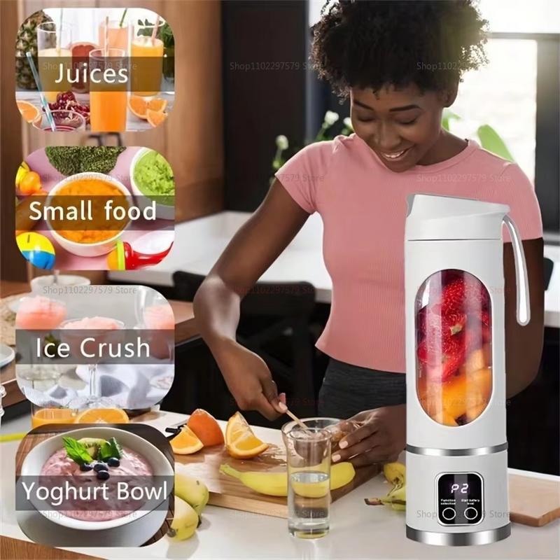 Portable Mini Electric Blender USB Rechargeable Smoothie Maker Fruit Juicer Milkshake Blender For Travel Office Outdoor Use