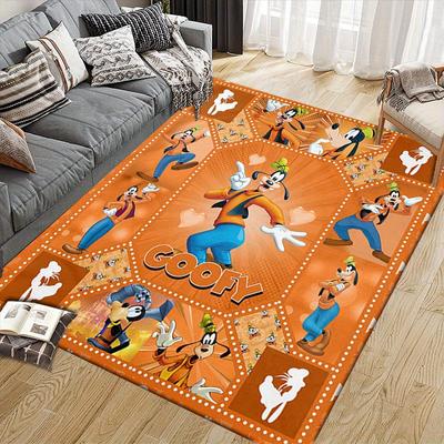 1pc Disney Cartoon Characters Pattern Carpet Area Rug Non-slip Carpet Hand Washable Floor Mat Suitable For Living Room Bedroom Home Decor