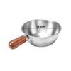 1 Stück Edelstahl-Öltopf Holz Mini-Suppentöpfe Milchtopf Verdickt Kleine Saucepfanne Kochwerkzeuge Küchenzubehör