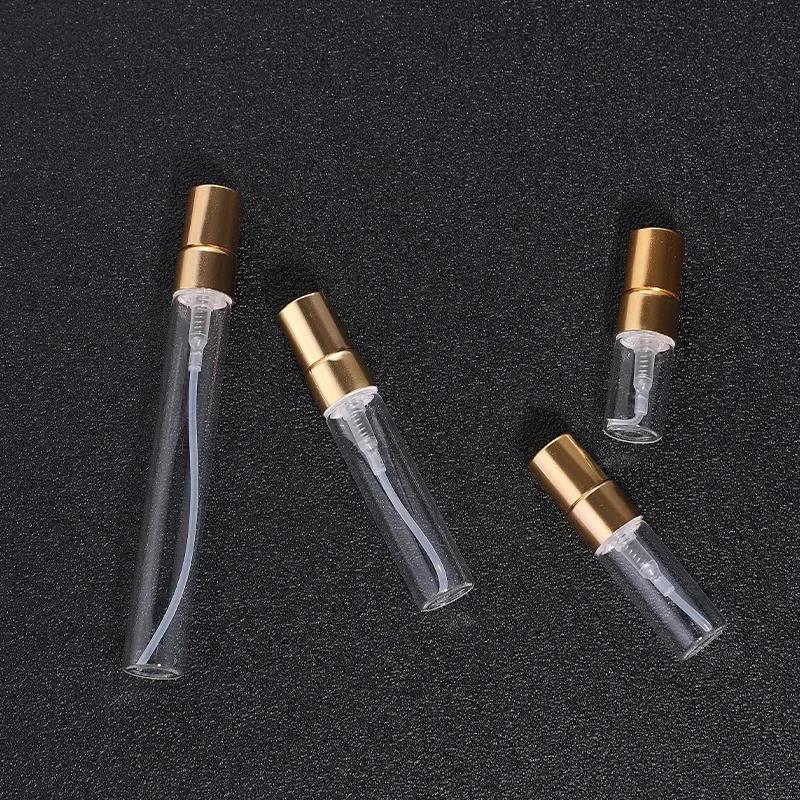 2ml 3ml 5ml 10ml Clear Portable Mini Perfume Refill Glass Atomizing Bottle Spray Empty Cosmetics Bottle Sample Test Tube Vials