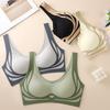 2 PCS Women's Seamless Gathering No Steel Ring Underwear Bra Skin-friendly Breathable Bra