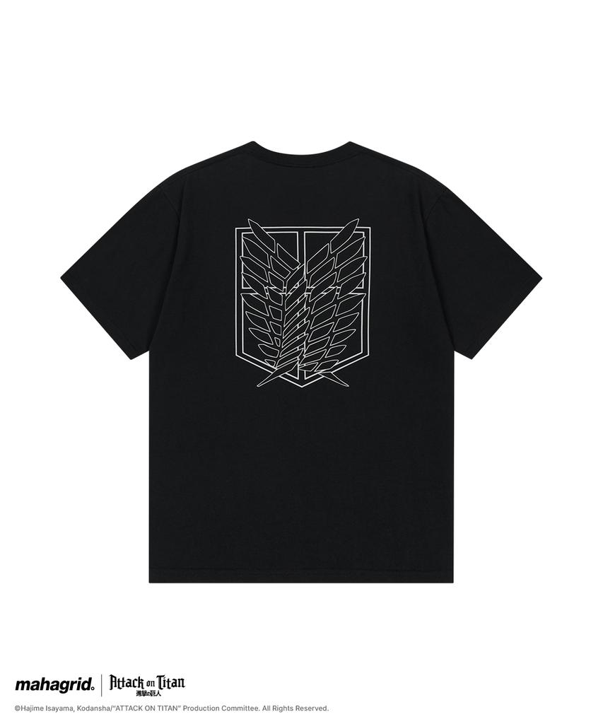 MAHAGRID [Attack On Titan] Survey Corp Basic Tee Black(Mg2Gmmt512T)