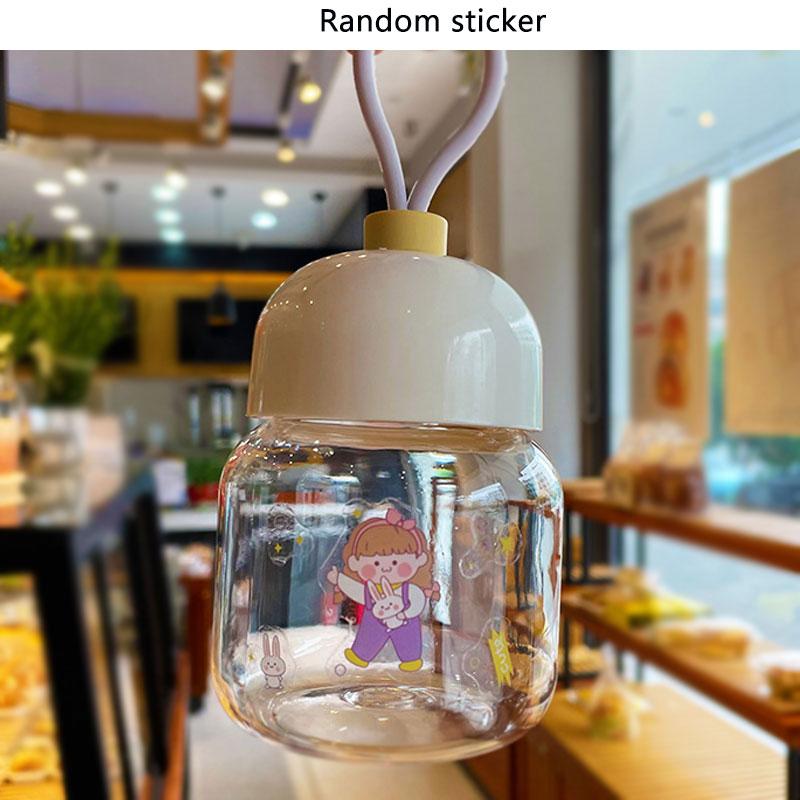 

Прозрачный Вода Мини Чашка Однослойный Пластик Герметичный Портативный Наклейка для DIY жёлтый