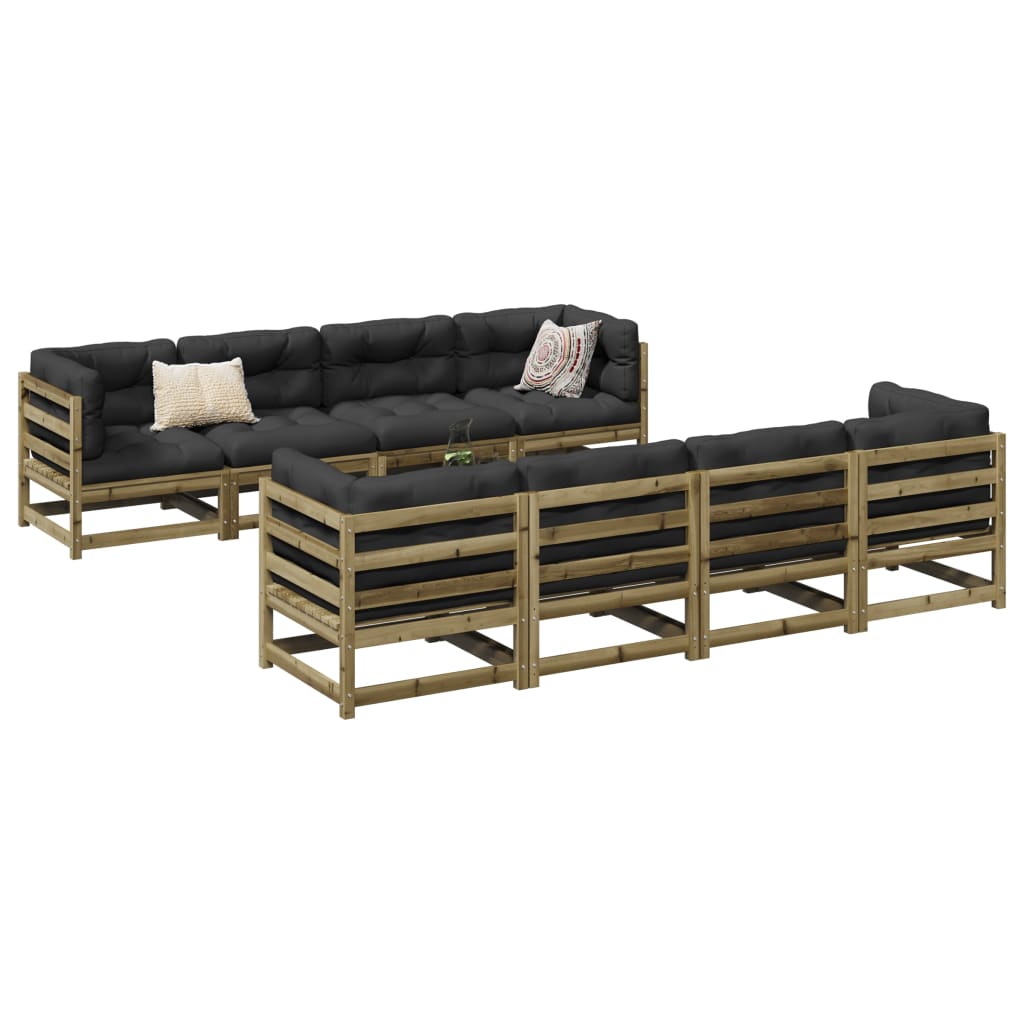 9 Piece Garden Sofa Set Pressure Treated Pine Wood