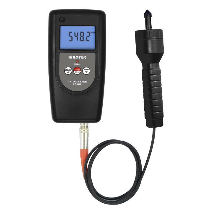 

Тахометр DT-2859: Измеряет скорость вращения двигателя, линейную скорость и частоту.