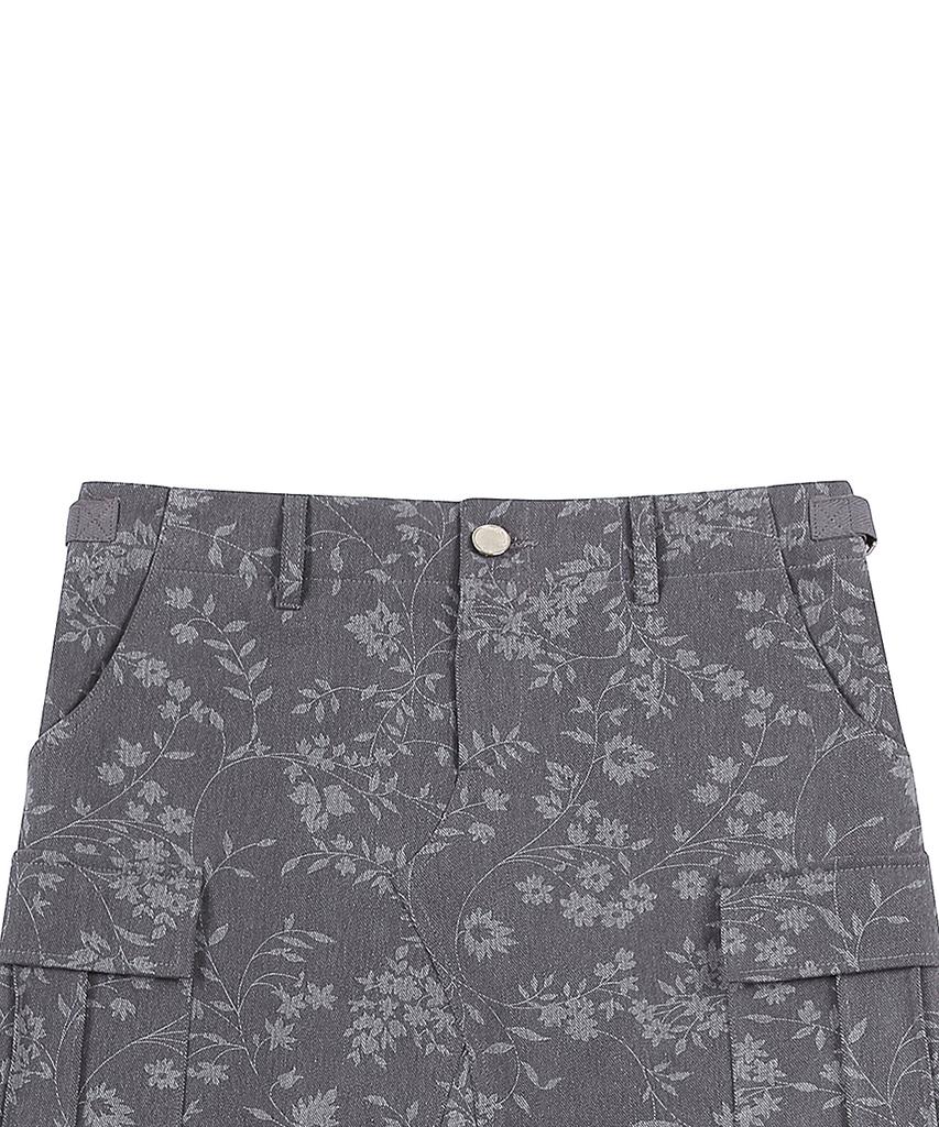 Love Is True Sy Cargo Long Skirt(Charcoal)