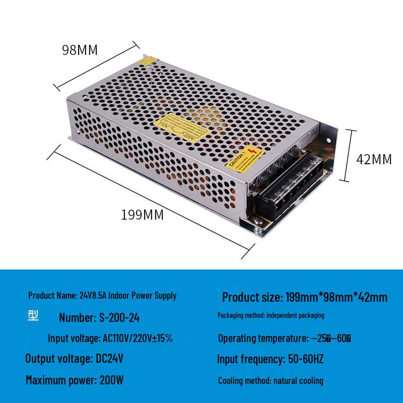 220V To 12V/24V/5V DC Power Supply for LED Strip Lights - 5A/10A/30A, 60W Transformer