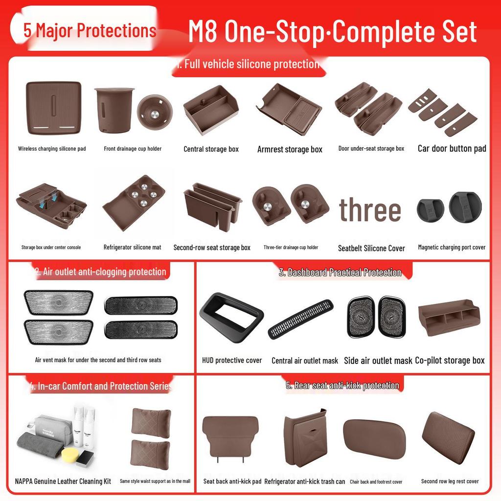 AITO M7 M8 M9 Accessories: Wireless Charger Pad & Interior Trim Mod Kit