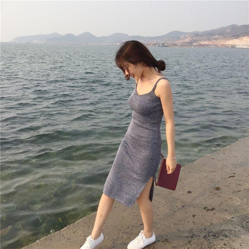 

Women s French Style Long Knit Sweater Dress, Slim Fit, Single-Breasted, for Autumn and Winter S
