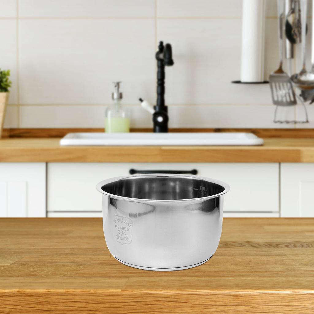 Rice Cooker Inner Pot 304 Stainless Steel Thickened Bottom Compatible Electric Cooker Parts Non Stick Accessories