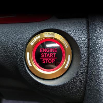 Onami Honda Civic Krúžok na štartovanie motora Panel interiéru Vnútorné diely Príslušenstvo Honda 10. generácia CIVIC FC1/FK7 Hliník 1 ks [Zlatá] CIV62-G