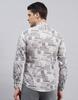 MONTE CARLO Mens Brown Printed Collared Neck Full Sleeve Slim Fit Shirt
