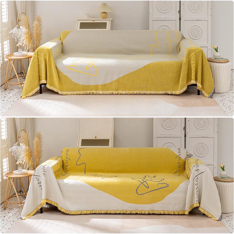 Universal Sofa Cover Towel All InJUEusive Four Seasons No Need Measurement Simple Nordic Blanket for Couch