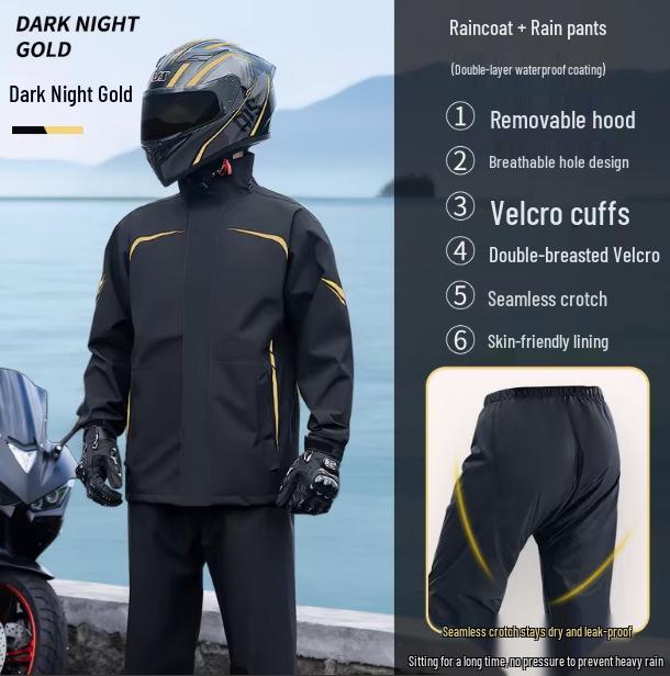 Vīriešu vēja un ūdensnecaurlaidīgs motocikla lietus