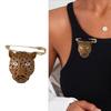 Handmade Enamel Leopard Head Shaped Pin Handcrafted Lapel Accessories Fashion Jewelry For Any Outfit
