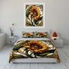 Sunflower Art Decorative Set Soft Comfortable Duvet Cover Bedding Set Included 1*Duvet Cover & 2*Pillowcases, Gift