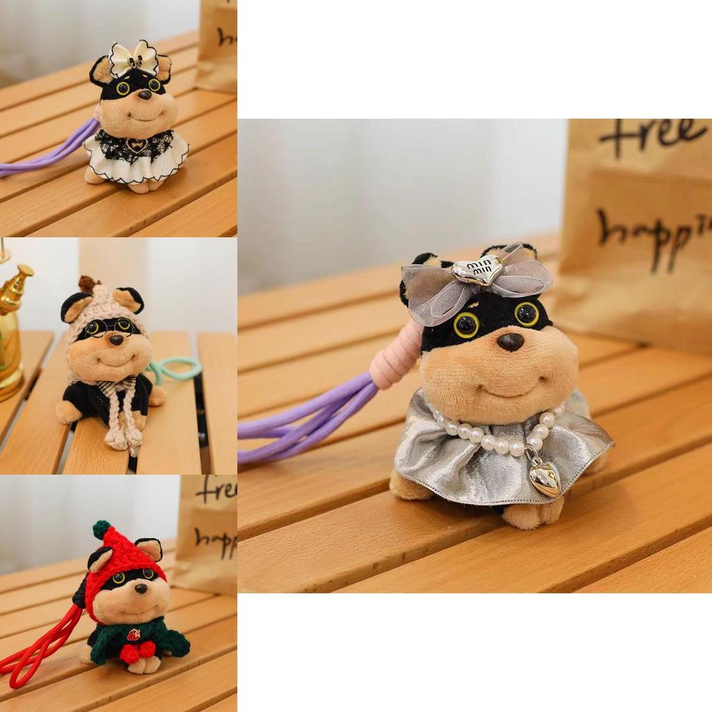 Stylish Plush Dog Bee Bag Charm High-end Appearance For Trendy Girls And Women