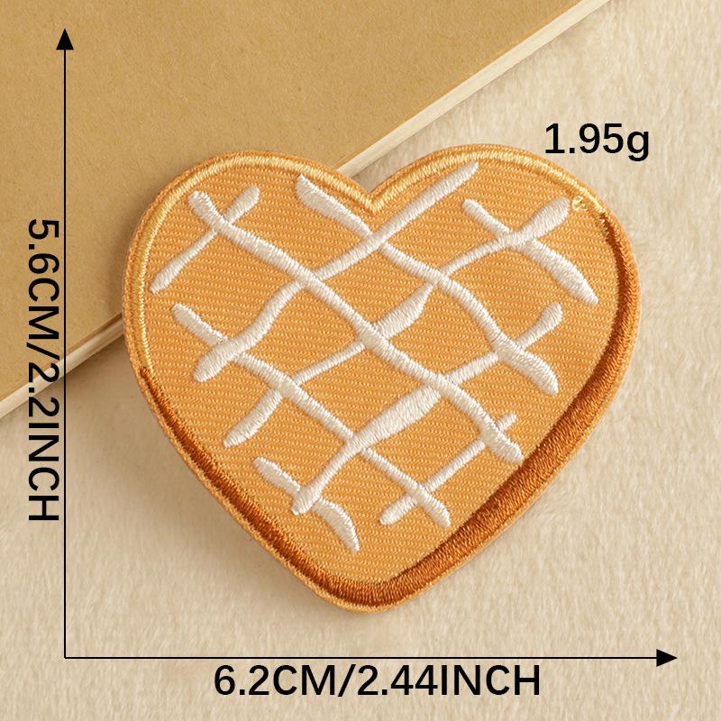 Embroidery label Original cartoon food biscuits Embroidery sticker Self-adhesive patch sticker Accessories cloth sticker