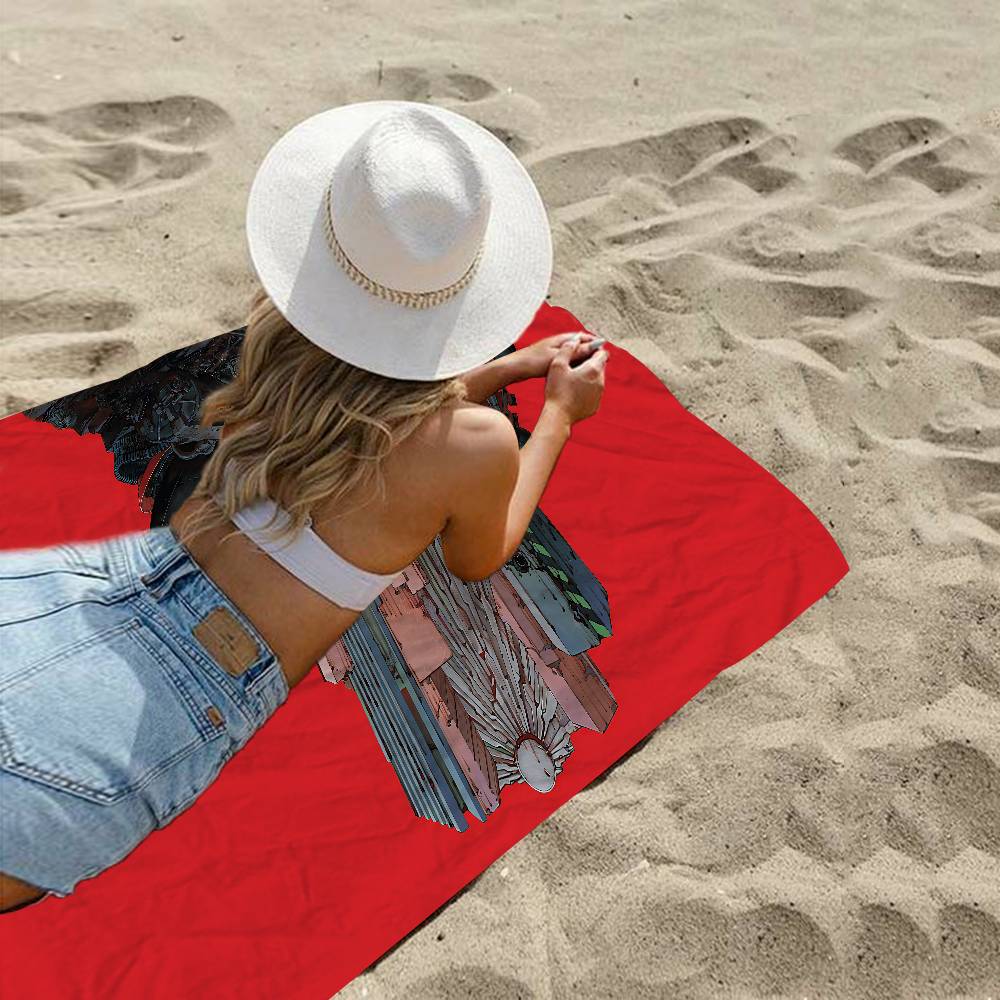 Superpower Energy Body A-akira Bath Towel Microfiber Soft Water Absorbing Breathable For Girl Decorative Cartoon Beach Towel
