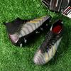 Male and Female Adult High-top Breathable Football Shoes Long Nails Broken Nails Artificial Turf Training Shoes Breathability Technology