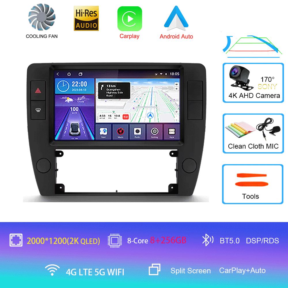 For Volkswagen Passat B5 2000 2001 2002 - 2005 Car Radio Android 14 Carplay Navigation GPS Multimedia Player WiFi+4G Stereo BT