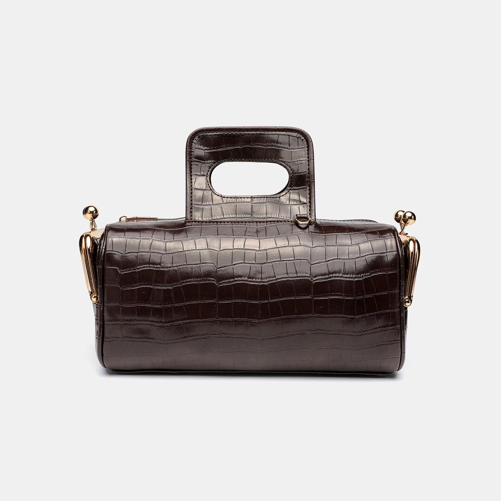 High Texture Retro Side Clip Design Pillow Bag Fashion Light Luxury Women'S Handbag Commuter Shoulder Messenger Bag