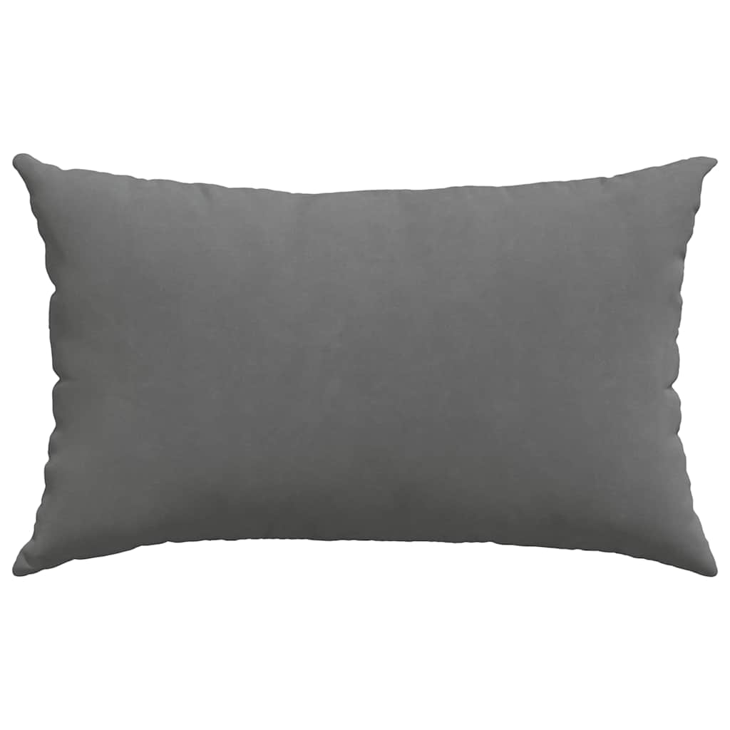 Sofa Cushions 2 Pieces Dark Grey 50 X 30 Cm Fabric