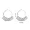 Simple Iron Mixture Round Earrings Sparkling Sequins Detailing Decoration Drop Everyday Jewelry