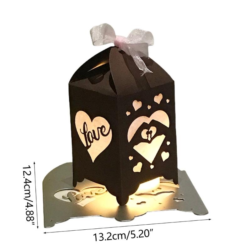 Heart Lantern Metal Cutting Dies DIY Craft Carbon Steel Embossing Template Stencil Scrapbooking for Card Die Cuts Mold