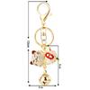 Exquisite Rhinestone Cat Keychain Shiny Women's Bag Pendant Cat Lucky Pendant  New Year Gifts