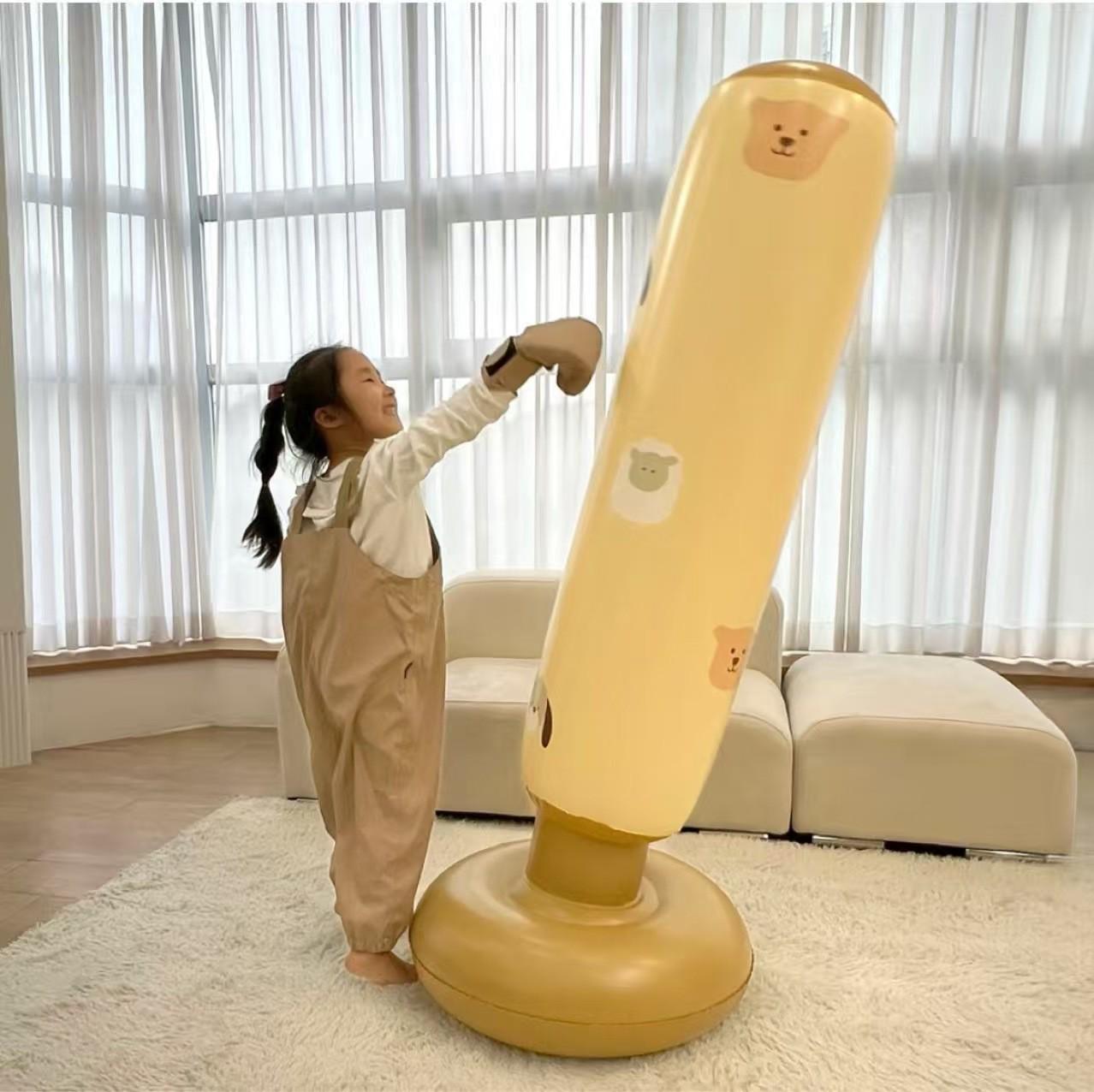 Home Boxing Punching Bag Stand: Parent-Child Exercise Roly-Poly Sanda Wushu Fitness Equipment for Kids 158 cm