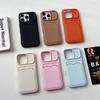 Lychee Leather Card Holder Phone Case for Apple 17 Pro Max - Fits 16PM, 15, 13 - Solid Color, Fully Enclosed