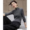 Women's Merino Wool Blend Semi-High Neck Slim-Fit Knit Sweater