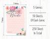 Inkdotpot Floral Theme Bachelorette Party Games Set of 5 (Activities for 50 Guests) Fun Bridal Shower Games Set Bundle