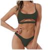 Women's Striped Printing Padded Push Up 2 Piece Bikini Sets Swimsuits Beachweart