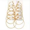 Hoop Earrings Set Big Circle Earrings Jewelry For Women Girls Ear Clip Punk Style Earrings Fashion Jewelry Accessories