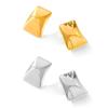 18K Gold-Plated Titanium Steel Rectangular Stud Earrings – Non-Fading, Smooth & Embossed Surface