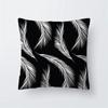 Home Decor Black and White Plant Leaf Sofa Pillow Cover Office Seat Cushion  Tropical