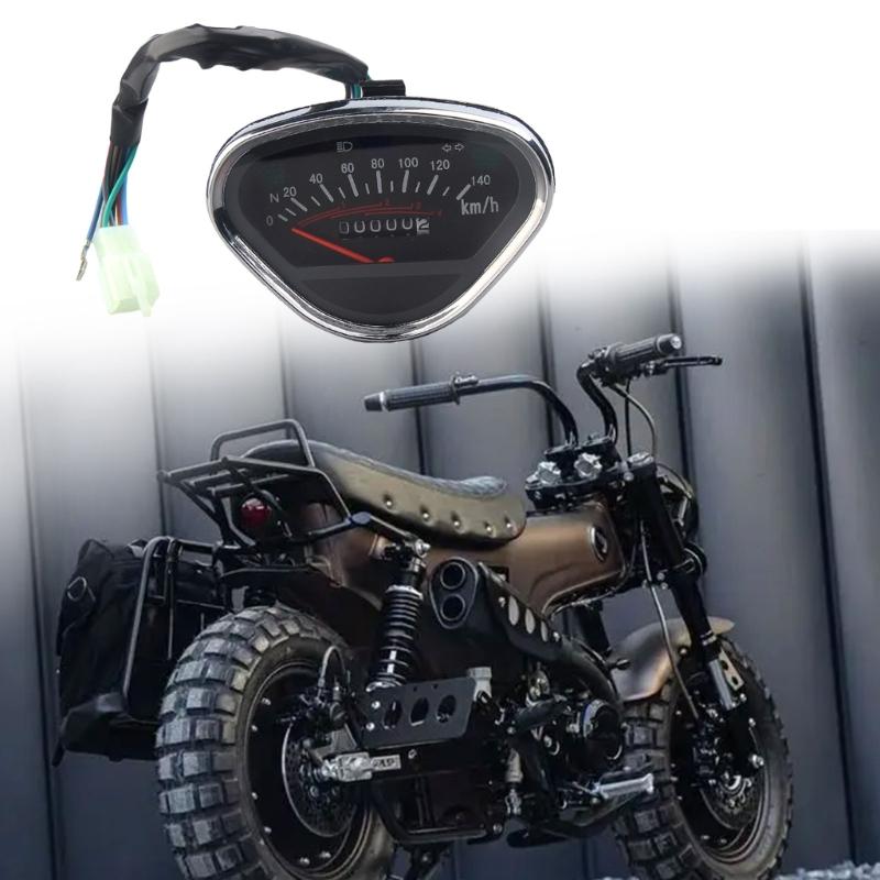 12V Universal Motorcycle Odometer Speedometer With Backlight Pointer Tachometer Headlight Turn Signal Indicator