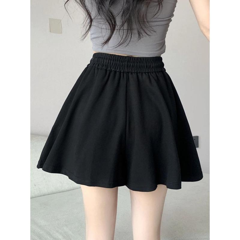 Damen Sommer Lässig Puffshorts Elastischer Bund Locker Vielseitige Rockhose