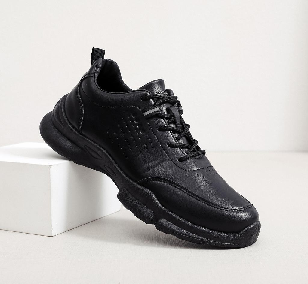 Men's Casual Shoes, Breathable Sneakers, Black Low-top Lightweight Work Shoes, Soft Soles, Comfortable Walking Shoes, Versatile Men's Shoes
